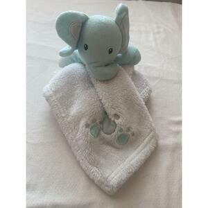 Baby Gear Elephant Lovey Teal Blue Green Fleece Security Blanket Plush